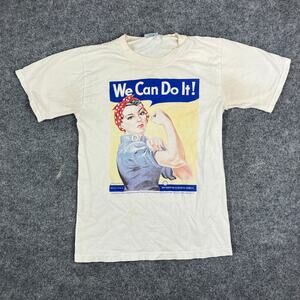 Smithsonian T-Shirt Womens Size Small Beige Rosie The Riveter Graphic Tee